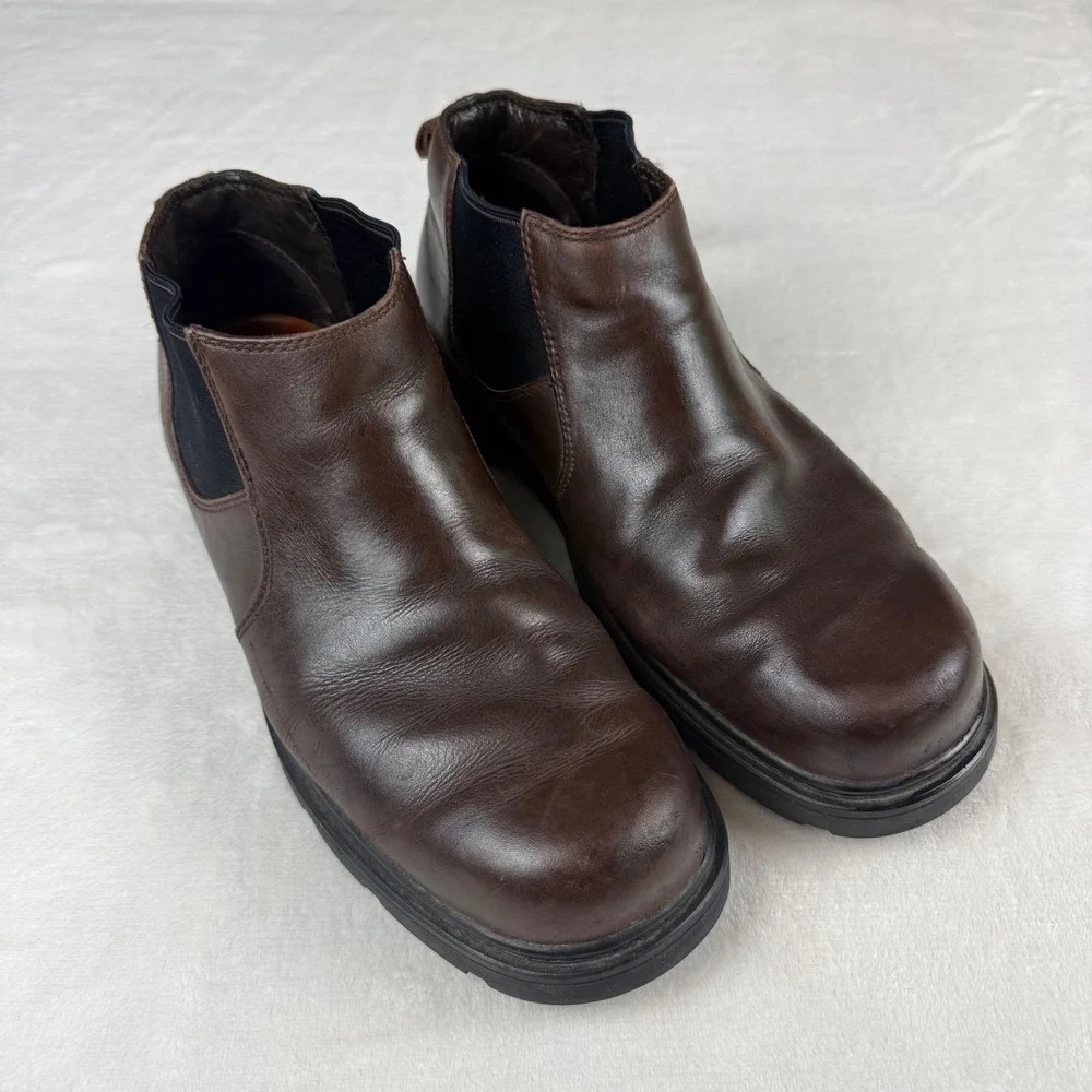 Timberland Chelsea Boots Mens 10.5 Brown Leather Waterproof Ankle‎ Boot Classic